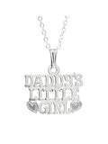 Girls Premium Sterling Silver Daddy’s Little Girl Pendant Necklace