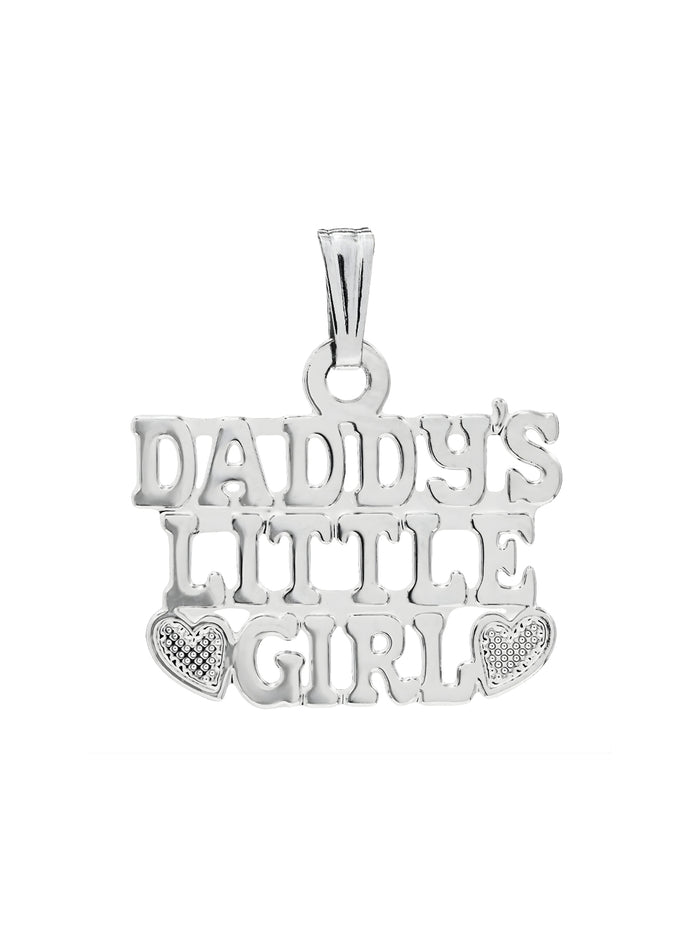 Girls Premium Sterling Silver Daddy’s Little Girl Pendant Necklace