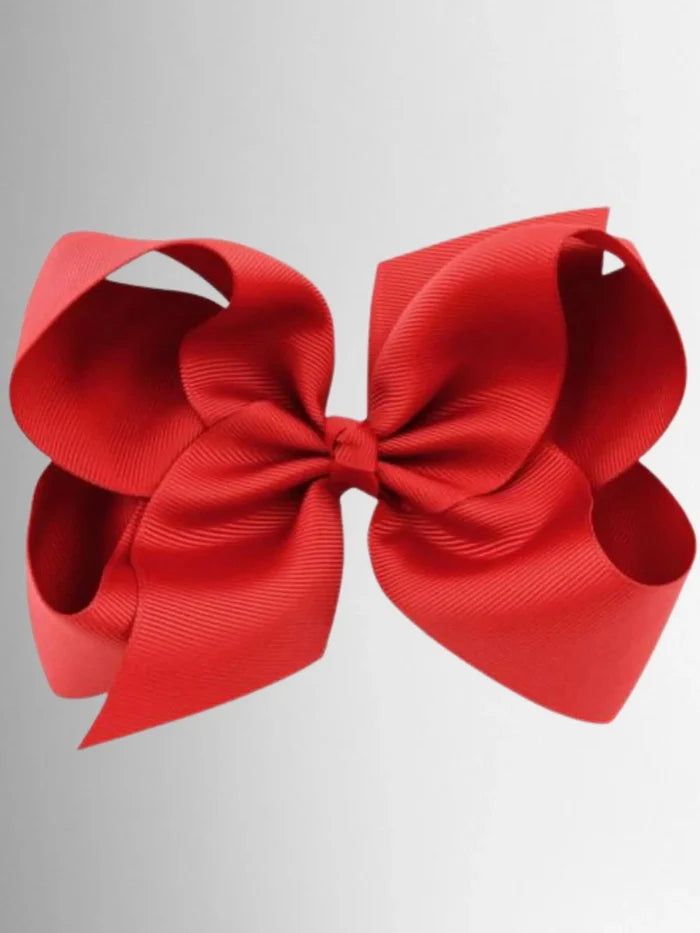 Girls Red 6 Inch Hairbow