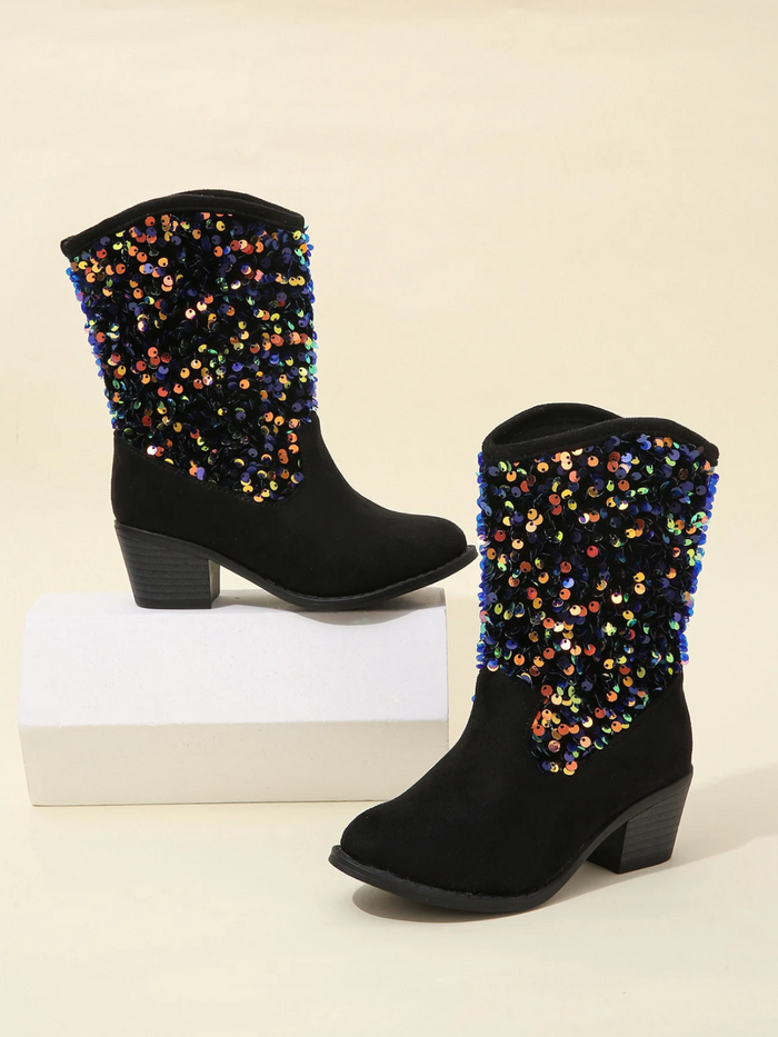 Girls Sequined Elegant Unique Boots By Liv and Mia Mia Belle Girls