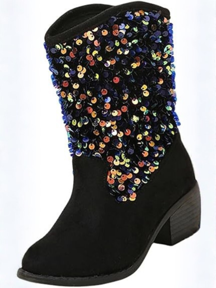 Girls Sequined Elegant Unique Boots By Liv and Mia Mia Belle Girls