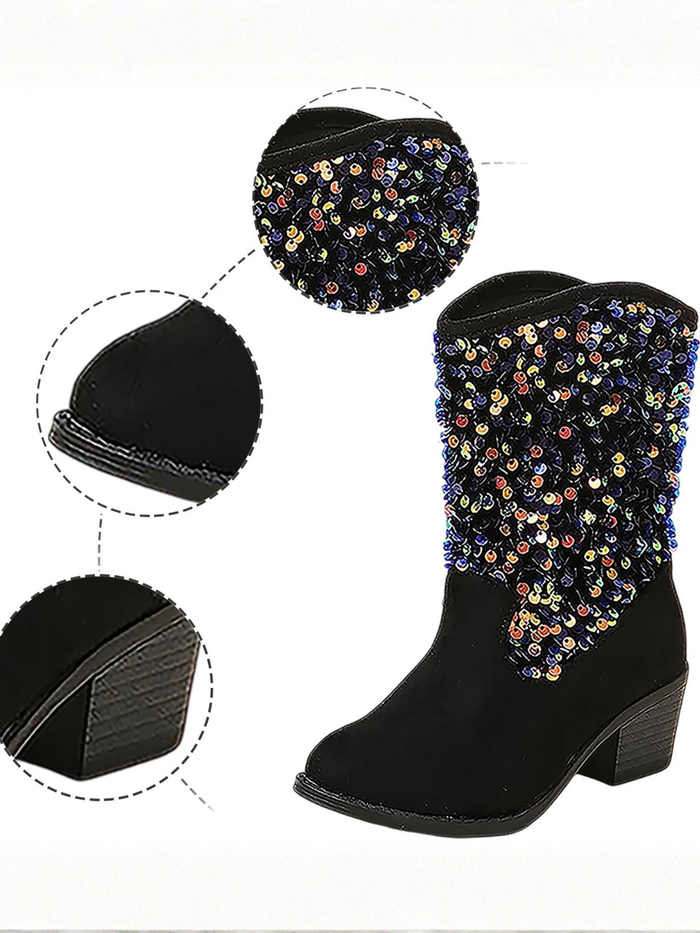 Girls Sequined Elegant Unique Boots By Liv and Mia Mia Belle Girls