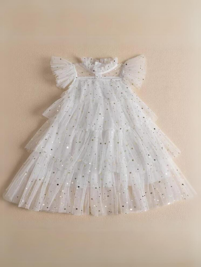 Glowing Girl Star Tulle Party Girl Dress Mia Belle Girls