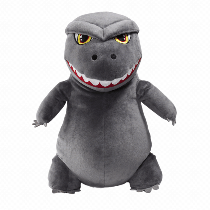 Godzilla 16-inch HugMe vibrating plush toy by Kidrobot, soft plush with vibrating feature, detailed Godzilla design
