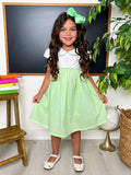 Green Glam Polka Dot A-Line Dress by Kids Couture Mia Belle Girls
