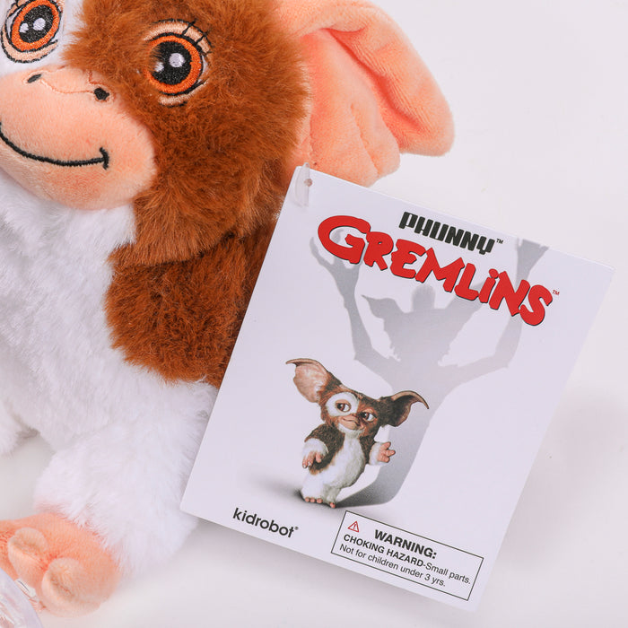 Gremlins Gizmo 8-inch plush window clinger with striped design, soft, collectible toy from the Gremlins plush collection.
