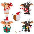 Set of five Gremlins 3-inch plush holiday ornaments by Kidrobot, featuring colorful, soft plush characters for festive decoration.