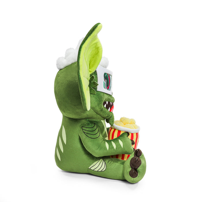 Gremlins Stripe HugMe plush with popcorn design, 14.5-inch shake-action plush toy from the Gremlins brand.