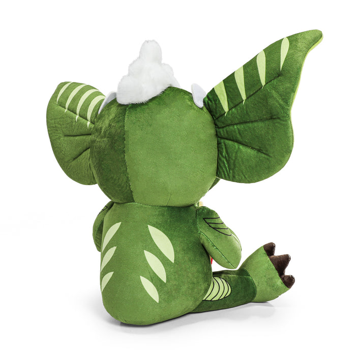 Gremlins Stripe HugMe plush with shake-action holding popcorn, 14.5-inch soft plush toy from the Gremlins brand.