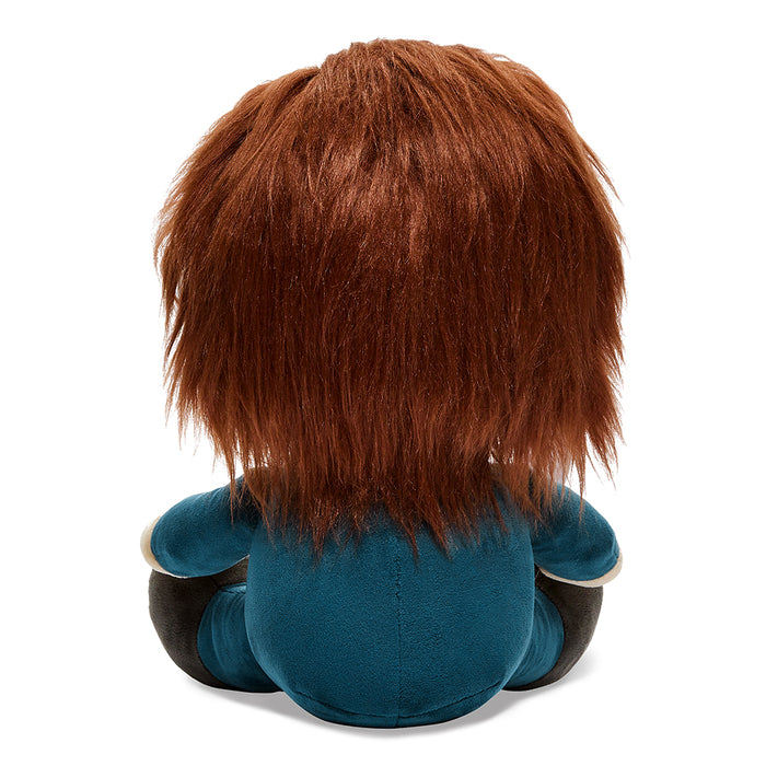 Halloween Michael Myers HugMe 16-inch Shake Action Plush by Kidrobot, featuring Michael Myers in plush form with shake action.