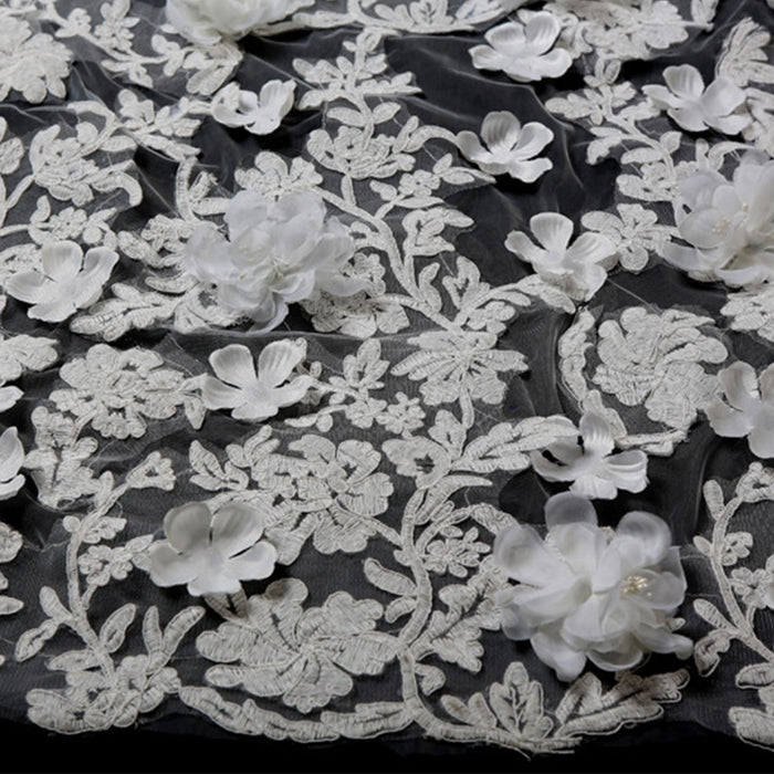 Handmade Flowers Tulle Bridal Head Veil - Rosymae
