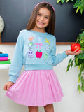 Happy School Days Top and Gingham Skirt Set
