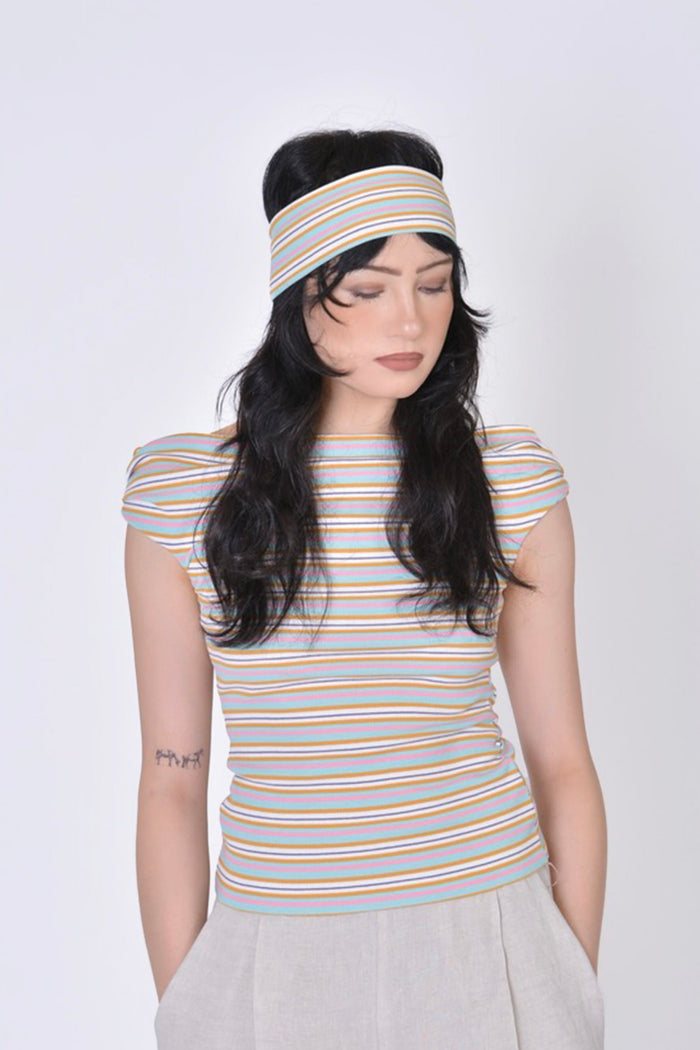 Eliza Faulkner Designs Inc. Headband in Off-White Stripe