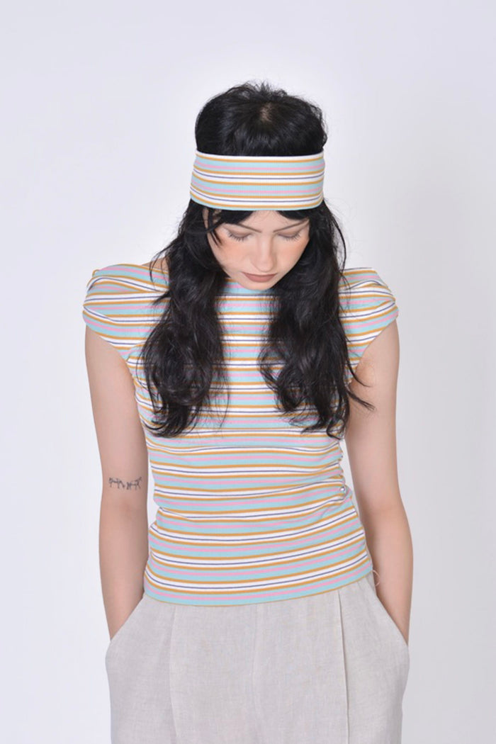 Eliza Faulkner Designs Inc. Headband in Off-White Stripe