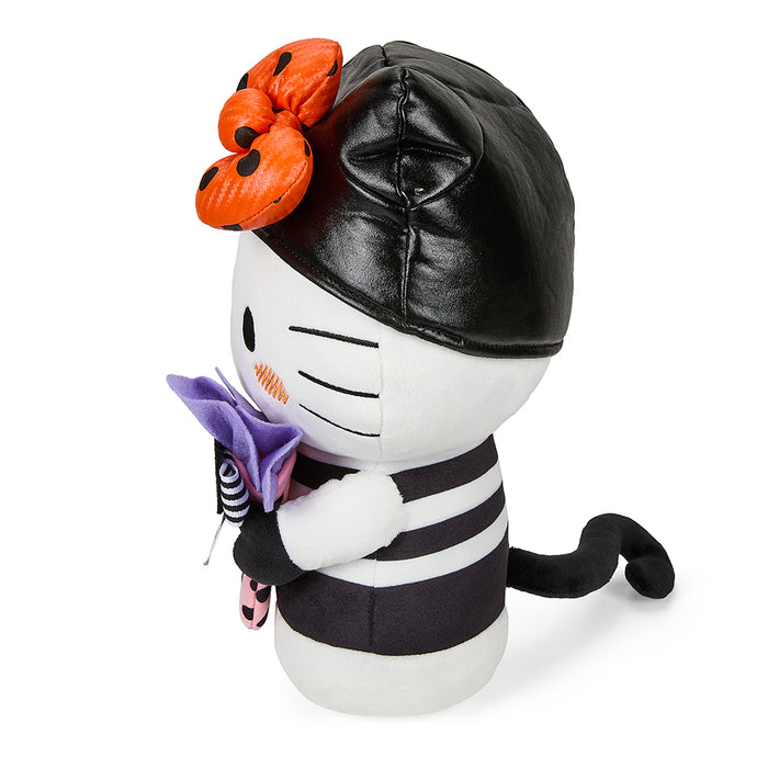 Sanrio Hello Kitty® 13-inch Halloween plush dressed as a bandit with a black mask and hat, soft and cuddly for kids.