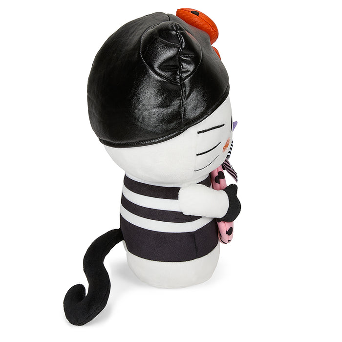 Hello Kitty® 13-inch Halloween plush toy by Sanrio featuring a Bandit costume with black mask and orange accents.