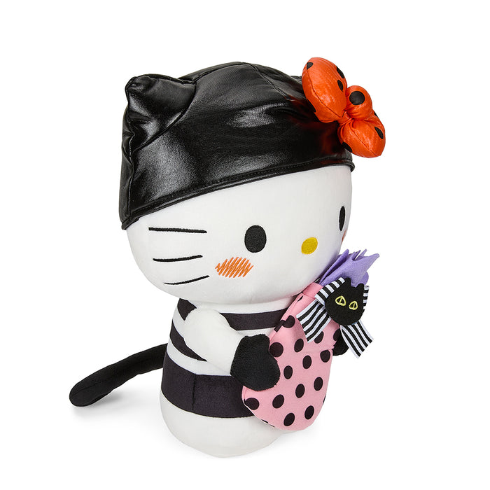 Sanrio Hello Kitty® 13-inch Halloween plush dressed as a bandit with a black mask and robber outfit, soft and cuddly.