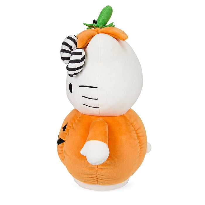 Sanrio Hello Kitty® 13-inch Halloween plush with a pumpkin costume, featuring a cute facial expression and soft fabric.