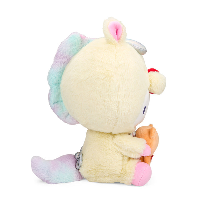 Sanrio Hello Kitty 13-inch light-up unicorn plush with soft fabric and colorful details, perfect for cuddling and display.