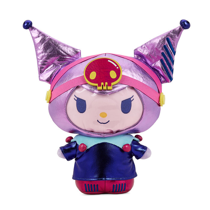 Sanrio Hello Kitty and Kuromi 13-inch plush from Kidrobot, featuring colorful arcade gamer design and soft plush material.