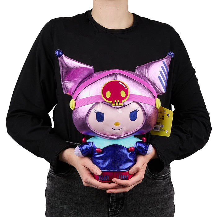 Sanrio Hello Kitty and Kuromi 13-inch plush toys from Kidrobot, featuring colorful characters and soft, cuddly fabric.