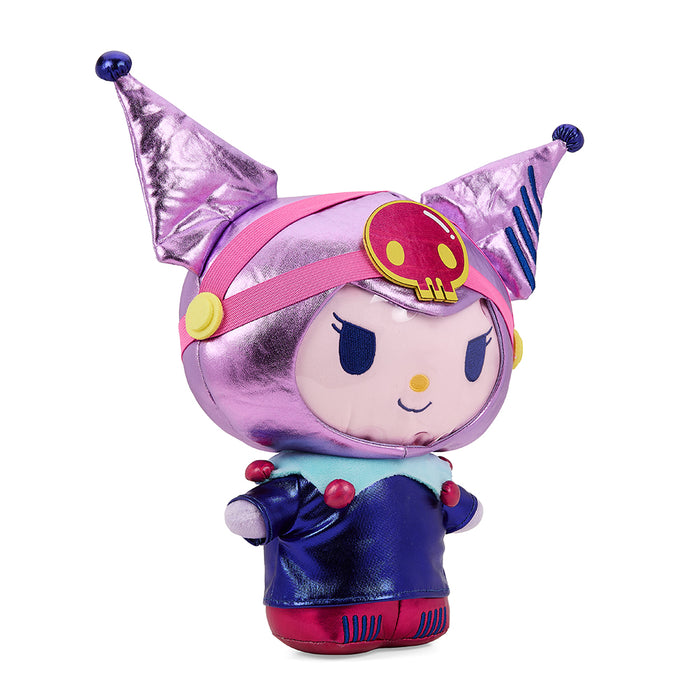 Sanrio Hello Kitty and Friends Arcade Gamer Kuromi 13-inch plush by Kidrobot, featuring a soft, detailed plush toy of Kuromi from Sanrio.