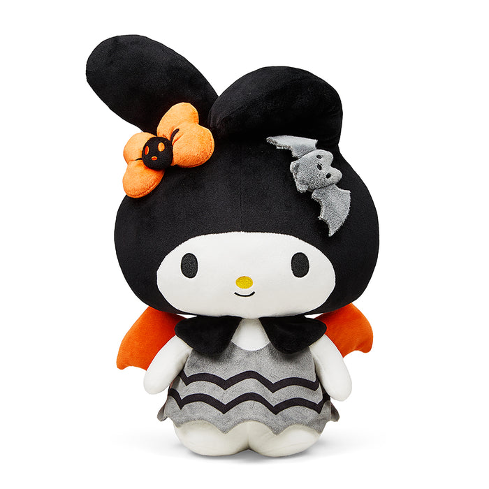 Sanrio Hello Kitty and My Melody 13-inch Halloween bat plush by Kidrobot featuring soft plush material and Halloween-themed costume.