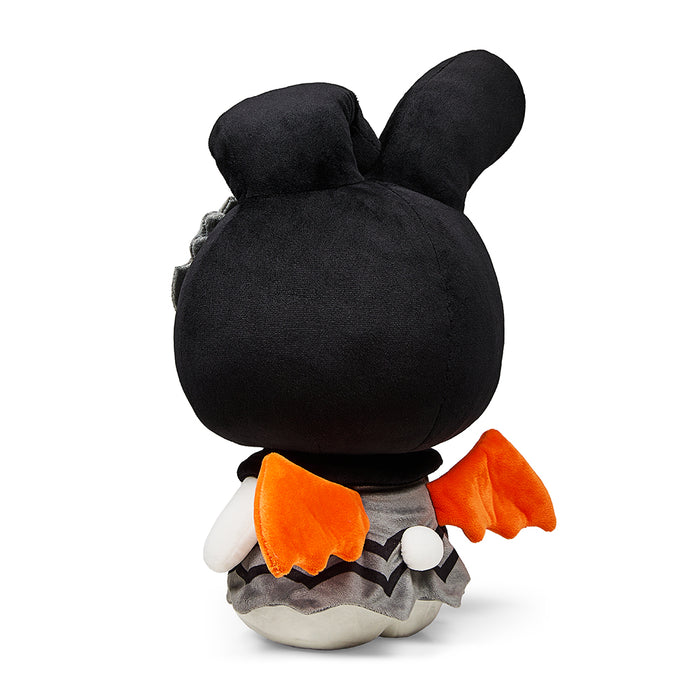 Sanrio Hello Kitty and My Melody 13-inch plush bat with Halloween costume by Kidrobot, featuring soft fabric and detailed character design.