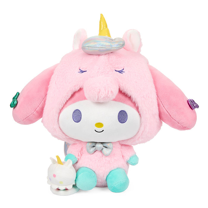 Sanrio Hello Kitty and Friends My Melody unicorn plush, 13-inch soft stuffed toy with colorful details and adorable design.