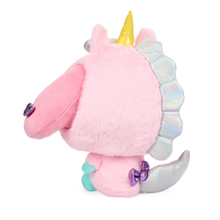 Sanrio Hello Kitty and Friends My Melody unicorn plush, 13-inch soft plush toy featuring colorful character details.