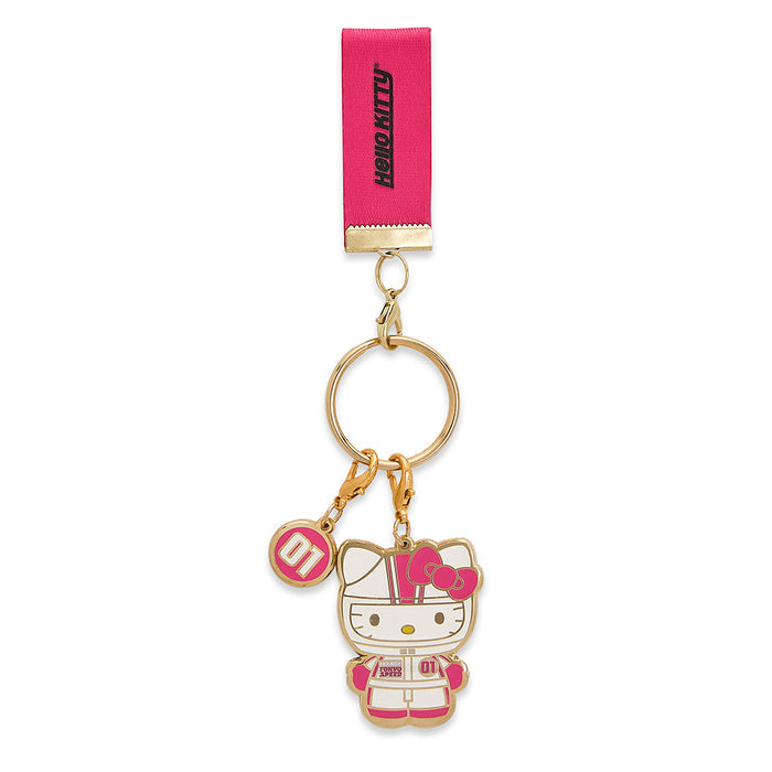 Hello Kitty and Friends Tokyo Speed enamel keychain by Sanrio featuring colorful character designs on a metal keychain.