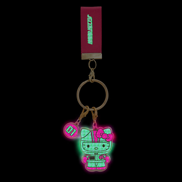 Colorful Hello Kitty and Friends Tokyo Speed enamel keychain with cute character designs, made by Sanrio.