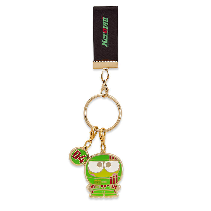Sanrio Hello Kitty and Friends Tokyo Speed enamel keychain with colorful character designs on a metal keyring.