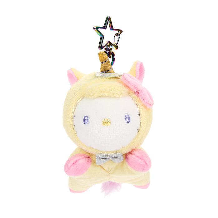 Sanrio Hello Kitty and Friends unicorn plush charm, 3-inch soft plush toy featuring colorful unicorn design and adorable character details.