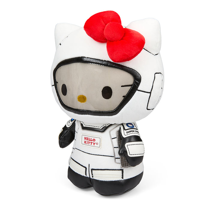 Hello Kitty® astronaut plush by Kidrobot, 13-inch white Sanrio plush toy featuring a space-themed Hello Kitty in astronaut attire.