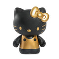 Limited edition Hello Kitty vinyl art figure by Sanrio, matte black and gold 3-inch collectible figurine.