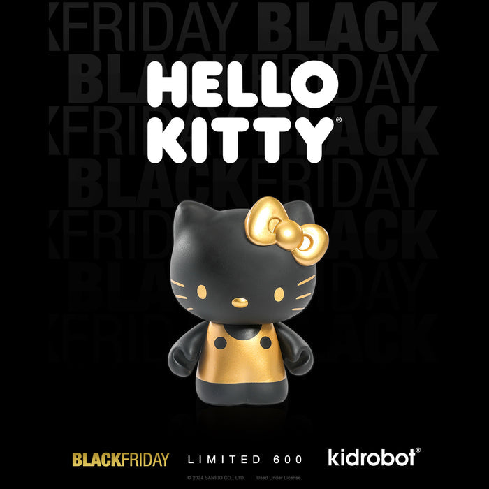Limited edition Hello Kitty® black and gold vinyl art figure by Sanrio, 3-inch collectible figure with intricate design details