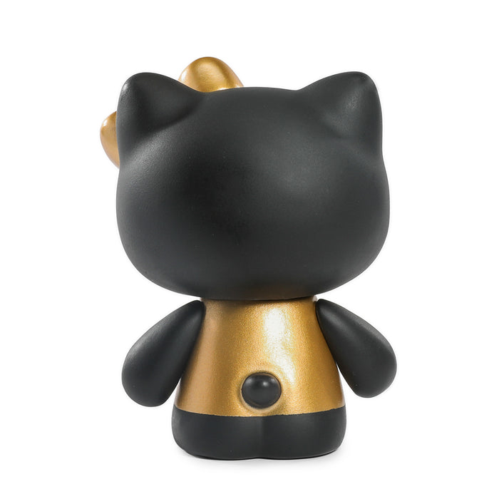 Hello Kitty Black & Gold 3-inch vinyl art figure by Sanrio, limited edition of 600, featuring a stylish black and gold design.
