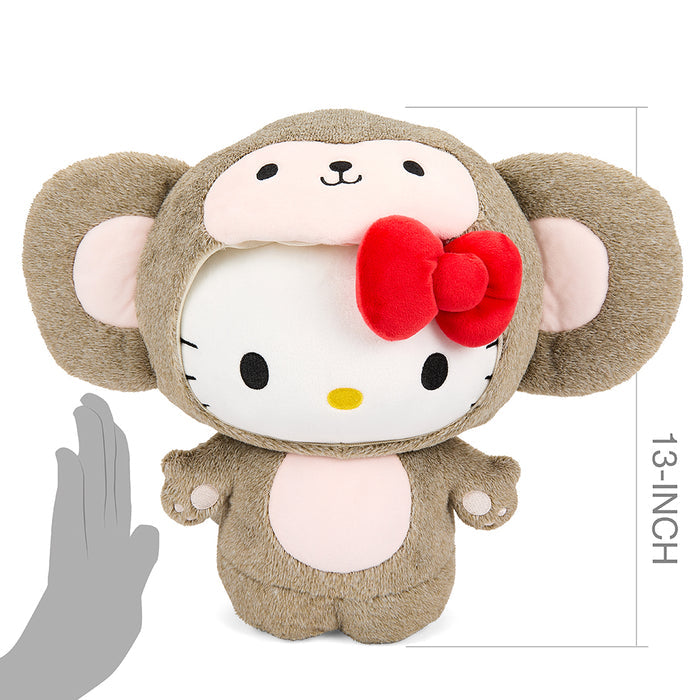 Sanrio Hello Kitty Chinese Zodiac Year of the Monkey 13-inch plush toy by Kidrobot, featuring a soft, detailed monkey design.