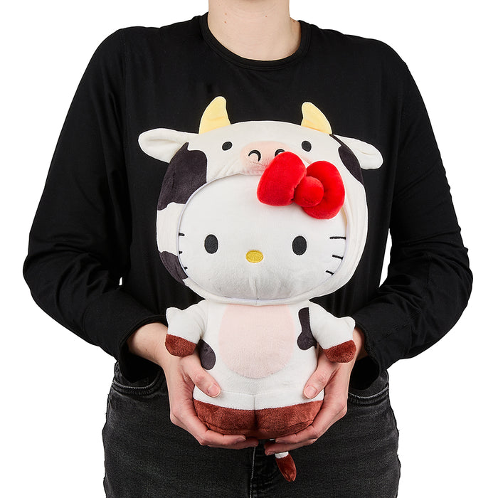 Sanrio Hello Kitty Chinese Zodiac Year of the Ox 13-inch plush toy by Kidrobot, soft and cuddly animal character.