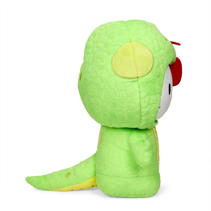 Sanrio Hello Kitty Chinese Zodiac Year of the Snake 13-inch plush toy with pink accents and soft fabric.