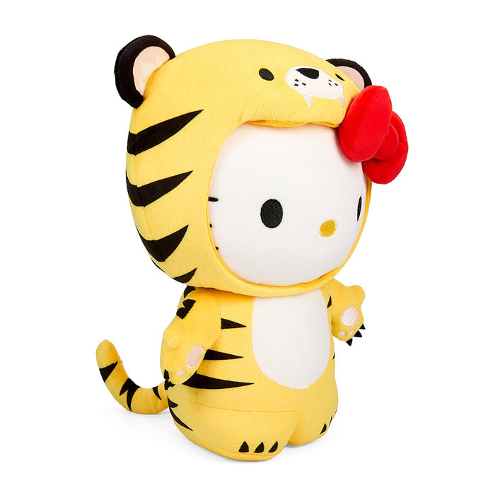 Sanrio Hello Kitty Chinese Zodiac Year of the Tiger 13-inch plush toy with adorable tiger design and soft plush fabric.