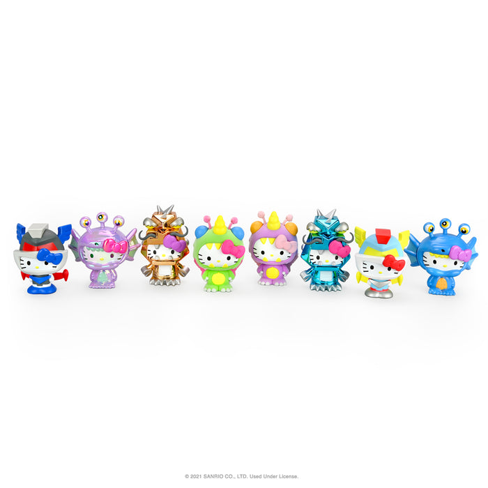 Sanrio Hello Kitty Kaiju Monsters 3-inch collectible vinyl figure by Kidrobot, featuring Aquados Blue Wave design.