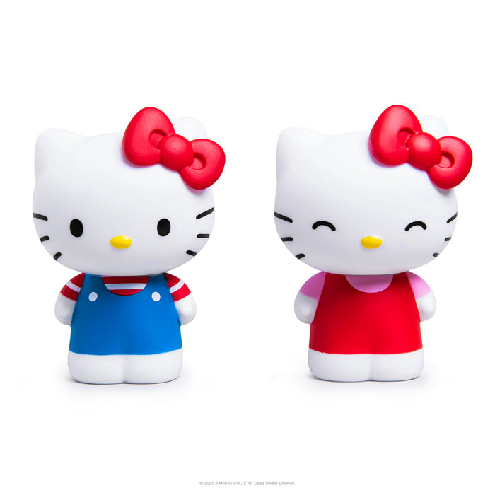 Two Hello Kitty® mini figures from the Kidrobot Classic 2-Pack Set, featuring vinyl Sanrio collectibles with iconic cute designs.