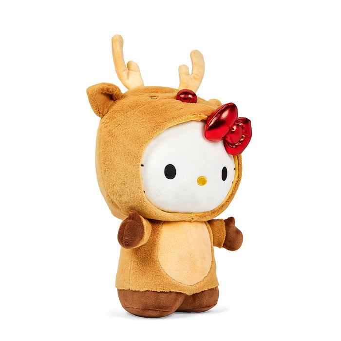 Sanrio Hello Kitty® Reindeer plush toy, 13-inch soft plush character featuring reindeer design and festive holiday details.