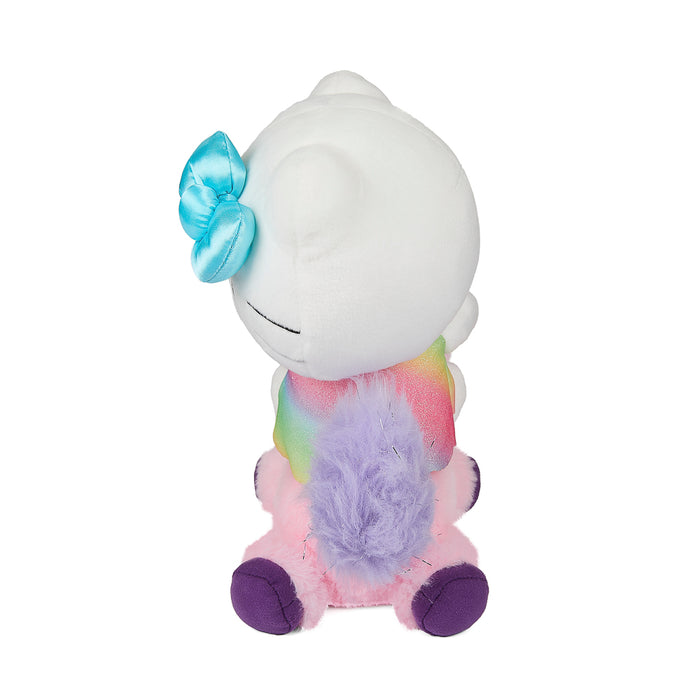 Sanrio Hello Kitty® riding unicorn 13-inch plush toy with pink mane and cheerful expression, soft and cuddly for kids.