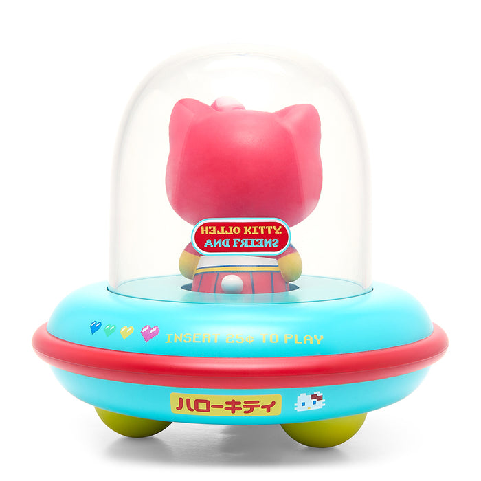 Hello Kitty UFO Arcade Gamer vinyl art figure by Sanrio, medium-sized vinyl collectible featuring Hello Kitty in arcade-inspired design