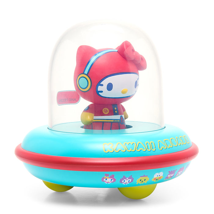 Hello Kitty UFO Arcade Gamer 5-inch vinyl art figure by Sanrio, featuring Hello Kitty in a playful arcade UFO design.