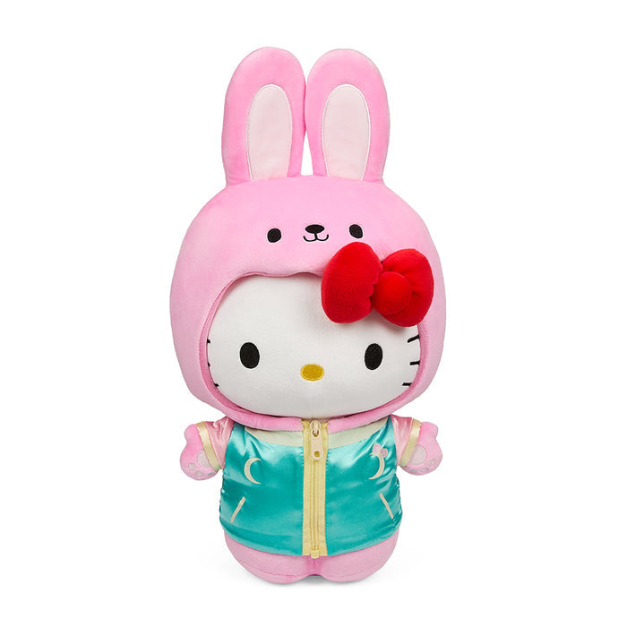 Sanrio Hello Kitty Year of the Rabbit 13-inch plush with satin jacket, limited edition, soft and cuddly collectible toy.