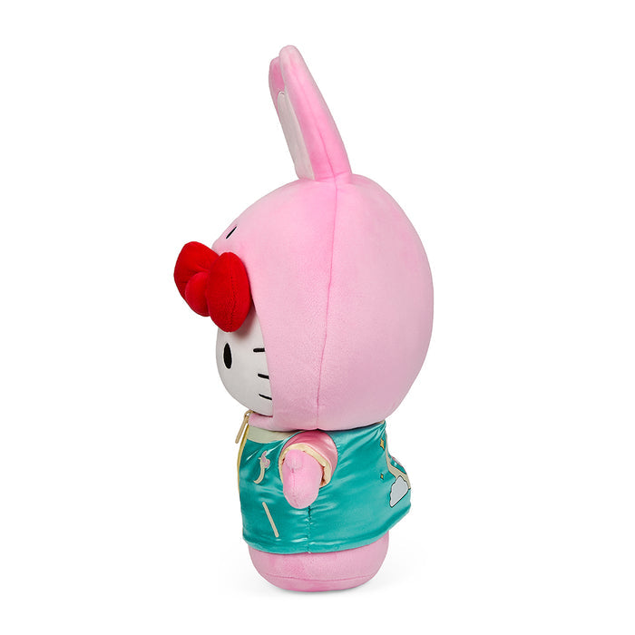 Sanrio Hello Kitty Year of the Rabbit 13-inch plush with satin jacket, limited edition, soft and cuddly collectible toy.